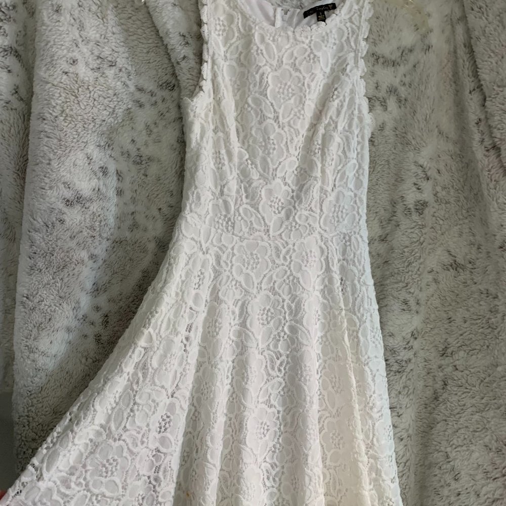 white lace dress